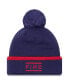 Фото #2 товара Men's Navy Chicago Fire Wordmark Kick Off Cuffed Knit Hat with Pom