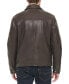 Men's Faux Leather Shirt Jacket