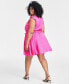 Trendy Plus Size Flutter-Sleeve Shirtdress, Created for Macy's