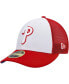 Фото #1 товара Men's White, Red Philadelphia Phillies 2023 On-Field Batting Practice Low Profile 59FIFTY Fitted Hat