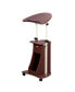 Sit-To-Stand Rolling Adjustable Laptop Cart With Storage, Chocolate