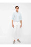Фото #8 товара Рубашка классического покроя LC WAIKIKI Classic Regular Fit с длинным рукавом из смеси хлопка.
