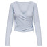 ONLY Emma Tie Wrap Long Sleeve V Neck T-Shirt