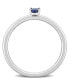 ფოტო #3 პროდუქტის Oval Sapphire (1/3 ct. t.w.) Stackable Ring in 10k White Gold