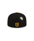 Фото #5 товара Men's X Staple Black, Gold Pittsburgh Steelers Pigeon 59Fifty Fitted Hat