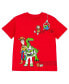 ფოტო #3 პროდუქტის Boys Winnie the Pooh Lion King Monsters Inc. Toy Story Incredibles Lilo & Stitch T-Shirt & Mesh Shorts to