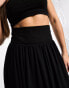 TFNC Tall pleated maxi skirt in black