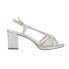 Фото #1 товара Nina Bonney Rhinestone Sling Back Womens Silver Dress Sandals BONNEY-YM-041