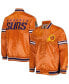 Фото #1 товара Men's Orange Phoenix Suns Slider Satin Full-Snap Varsity Jacket