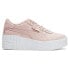 Фото #1 товара Puma Cali Perforated Lace Up Platform Wedge Womens Pink Sneakers Casual Shoes 3