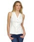 ფოტო #6 პროდუქტის Women's Linen Sleeveless Button-Front Top