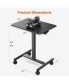 Фото #2 товара Small Mobile Rolling Standing Desk Rolling Desk Laptop Computer Cart For Home