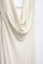 Фото #5 товара Драпированное платье с горловиной халтер ZARA