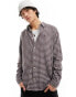 AllSaints Wayanda check shirt in brown