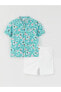 Фото #1 товара Костюм LCW baby с рисунком для мальчика - рубашка и шорты 2 шт.