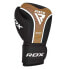 RDX SPORTS Aura+ artificial leather boxing gloves Black / Golden, 14 OZ - фото #1