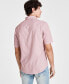 ფოტო #2 პროდუქტის Men's Geometric Short Sleeve Button Front Performance Shirt, Created for Macy's