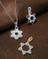 Фото #5 товара Men's Star of David Open 22" Pendant Necklace (1/2 ct. t.w.) in Sterling Silver