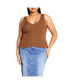 ფოტო #1 პროდუქტის Plus Size Sammie V-neck Top