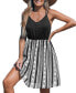 Фото #1 товара Women's Black Tank Boho Skirt Mini Beach Dress