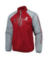 ფოტო #3 პროდუქტის Men's Crimson Alabama Crimson Tide Point Guard Raglan Half-Zip Jacket