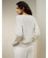 ფოტო #2 პროდუქტის Women's Cable-Knit Wool-Cashmere Blend Sweater