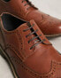 Фото #4 товара Truffle Collection wide fit formal lace up brogues in tan