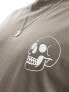 Фото #3 товара Jack & Jones oversized t-shirt with skull back print in tan