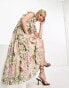 Фото #8 товара & Other Stories maxi dress with ruffle shoulder detail in floral print