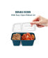 Фото #3 товара Prep 2-Compartment Snack Container Set, 20 Pieces