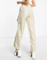 Rebellious Fashion cargo trousers in stone