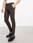 ASOS DESIGN super skinny smart trousers in brown