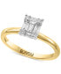 ფოტო #5 პროდუქტის EFFY® Diamond Baguette Cluster Bridal Set (3/8 ct. t.w.) in 14k White Gold and 14k Gold & White Gold