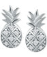 ფოტო #3 პროდუქტის Cubic Zirconia Pineapple Stud Earrings in Sterling Silver, Created for Macy's