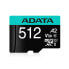 Фото #1 товара ADATA Premier Pro - 512 GB - MicroSDXC - Class 10 - 100 MB/s - 80 MB/s - Class 3 (U3)