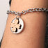 Bicolor bracelet with decoration Four Leaf Clover LPS05APY02