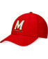 Фото #4 товара Men's Red Maryland Terrapins Deluxe Flex Hat