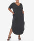 Фото #1 товара Plus Size Short Sleeve V-neck Maxi Dress