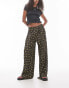 Фото #1 товара Topshop ditsy plisse wide leg trouser in multi