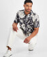 Фото #3 товара Men's Island Botanical-Print Button-Down Linen Shirt
