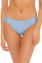 ISABELLA ROSE 295706 Maui Ribbed Tab Side Hipster Bikini Bottom, Chambray, M