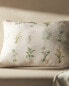 Floral print cushion cover