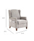 Wingback Fabric Push Back Recliner with Rivet Detailing