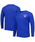 Фото #4 товара Men's Heathered Royal Philadelphia 76ers Left Chest Henley Raglan Long Sleeve T-shirt