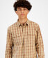 Фото #3 товара Men's Ander Plaid Corduroy Shirt, Created for Macy's
