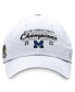 Фото #2 товара Men's White Michigan Wolverines College Football Playoff 2023 National Champions Script Crew Adjustable Hat