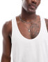 ASOS DESIGN 2 pack vests in cream and brown