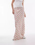 Фото #4 товара Topshop maxi skirt in ivory and red ditsy floral