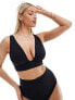 ASOS DESIGN Maya Fuller Bust mix and match sleek plunge bikini top in black