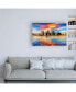 Фото #3 товара David Ayash Lower Manhattan Sunset Canvas Art - 15.5" x 21"